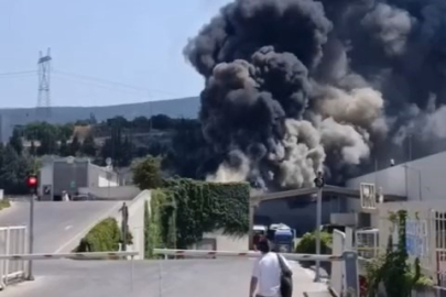 Bursa Hasanağa OSB'de fabrika yangını! Gökyüzünü siyah duman kapladı