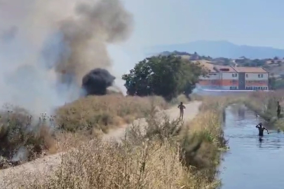 Bursa’da alevlerin yanı başında tehlikeli eğlence