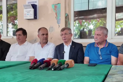 Gelecek Partisi lideri Ahmet Davutoğlu'ndan Bursa'da yangın incelemesi