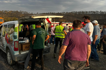 Orhaneli Belediyesi’nden yangınla mücadeleye örnek destek