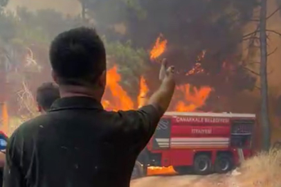 Çanakkale'de orman yangını: İtfaiye ekibi canını zor kurtardı!