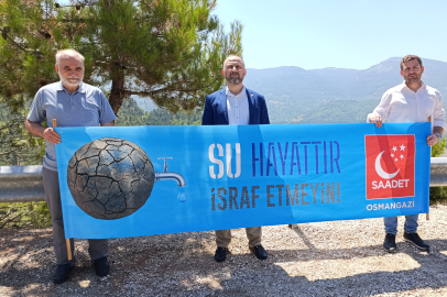 Nilüfer Barajı kıyısında su krizi çağrısı