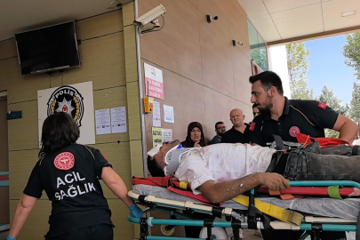 İnegöl'de inşaat işçisi havalandırma boşluğuna düştü