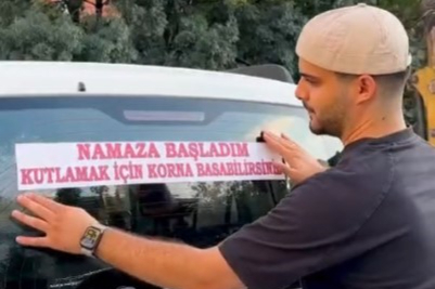 İnegöl’de gençten sosyal deney: “Namaza başladım, korna çalın!”