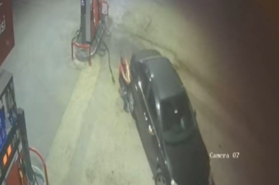 Bursa Nilüfer’de benzinlikte panik anları! Otomobil kendiliğinden hareket etti