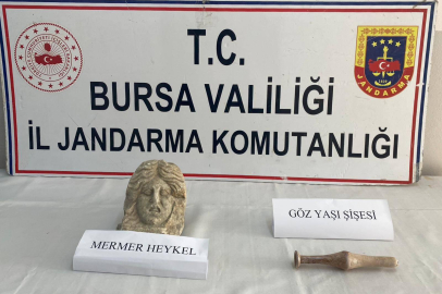 Bursa Yenişehir’de araçta tarihi eser bulundu