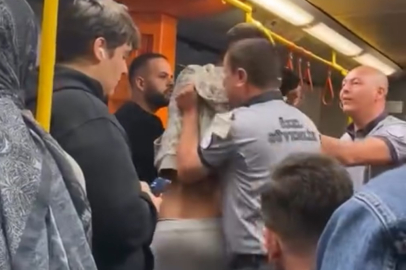 Bursa’da metro yolcuları arasında kavga!