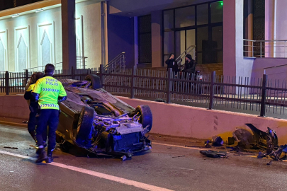 Gemlik’te dehşet anları: Takla atıp durabildi!