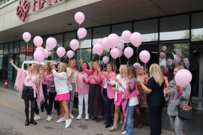 BUİKAD üyeleri pembe balonlarla farkındalık mesajı verdi