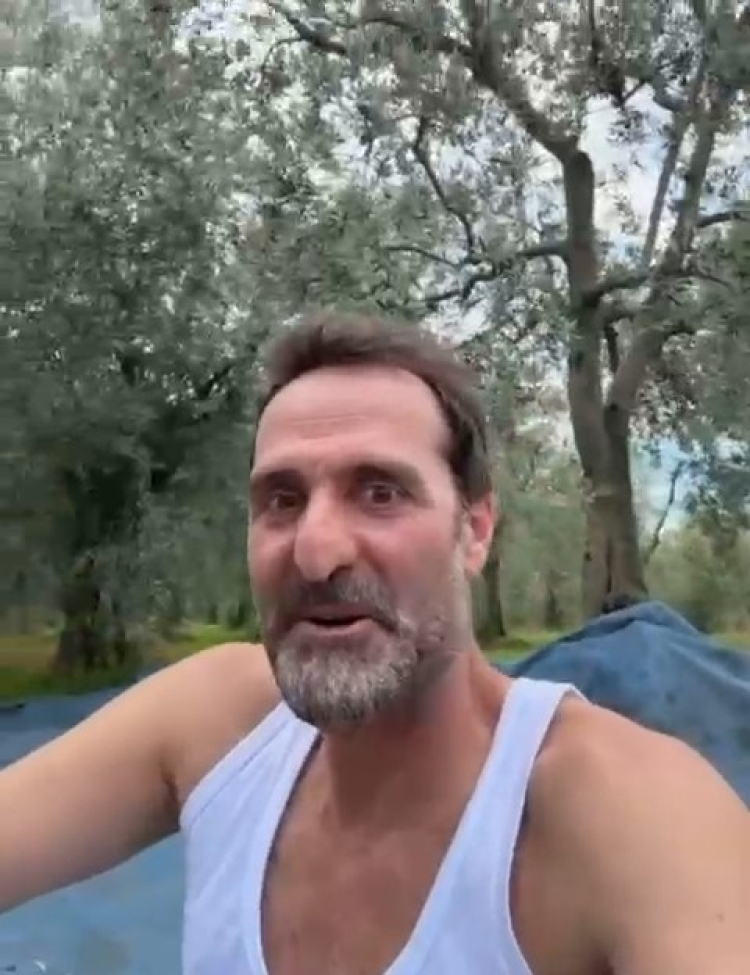 Sette değil zeytinlikte! Ünlü oyuncu Timur Acar Bursa’da zeytin topladı -Bursa Hayat-3