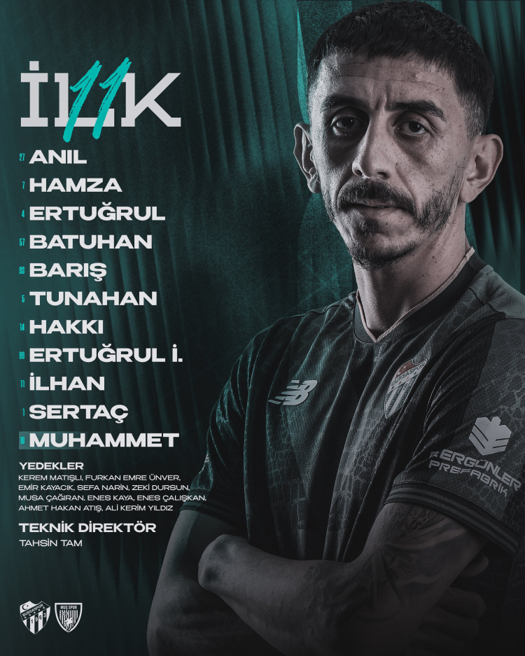 Bursaspor'un ilk 11'i belli oldu -Bursa Hayat-2