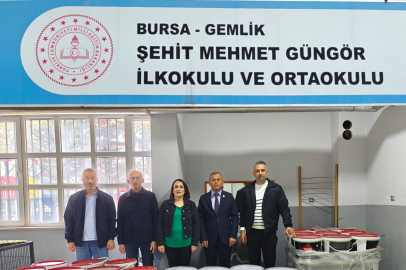 Gemlik’te okullara boya desteği