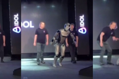 Rus robot tanıtım sırasında düşüp parçalandı