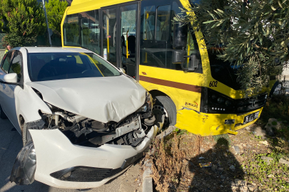 Bursa'da korkutan çarpışma: Otobüs şoförü ve uzman çavuş yaralandı