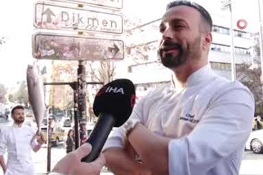 Ankara'nın meşhur tabelasına balık hasadı