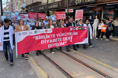 Diyabette düzenli kontrolün önemi Bursa’da yürüyüşle anlatıldı