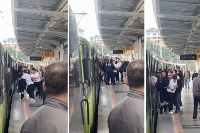 Bursa’da metroda yer kavgası büyüdü güvenlik müdahale etti