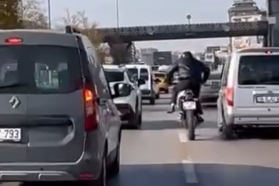 Bursa’da trafikte akrobasi!