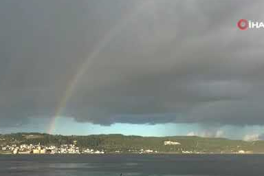 Çanakkale Boğazı'nda çifte gökkuşağı