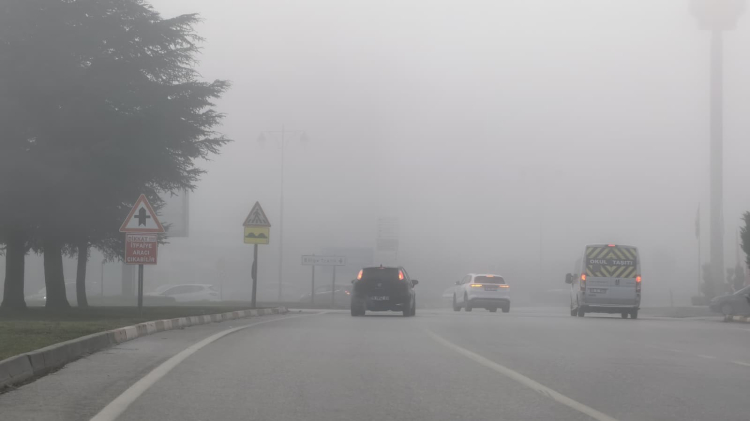 Bursa'da kartpostallık manzara: Yoğun sis güneşi sakladı!-Bursa Hayat Gazetesi-4