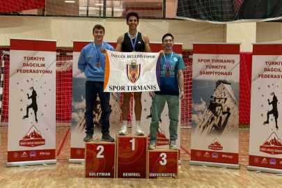 İnegöllü Dağcı Emre Doğan, Türkiye şampiyonu oldu ve milli takıma seçildi