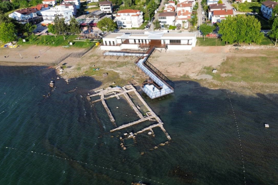 Ören yeri statüsüne kavuşan İznik Bazilikası havadan görüntülendi
