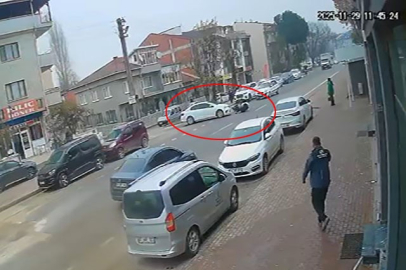 Bursa’da motosiklet kazası kamerada!