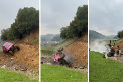 Bursa off-road yarışında korkutan kaza! O anlar kamerada