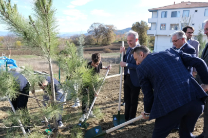 Bursa İnegöl'de gençler 32 fidanı toprakla buluşturdu