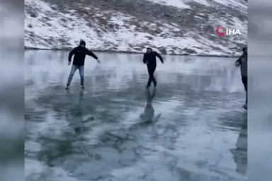 Karagöl’ün buzunu test ettiler