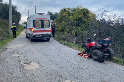 Bursa’da ATV devrildi: 1’i ağır 2 yaralı