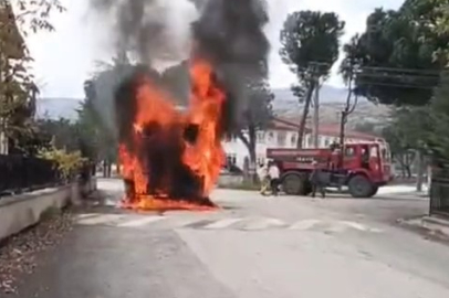 Bursa’da hafriyat kamyonu alev topuna döndü