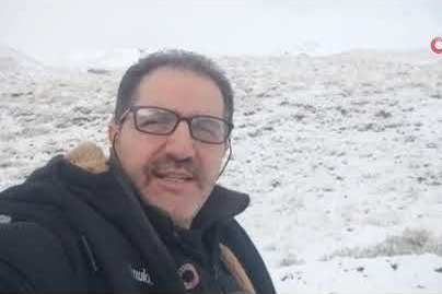 Van’da Erek Dağı karla kaplandı