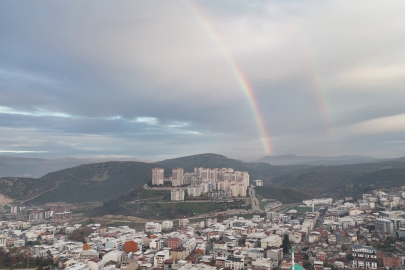Bursa’da yağışsız havada gökkuşağı sürprizi
