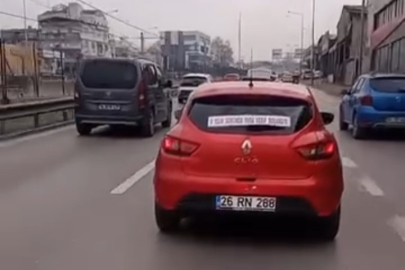 Bursa trafiğinde komik anlar! Gören gülmekten kendini alamadı