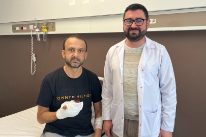 Kopan parmağını tedavi ettirmek için buz torbasında Bursa'ya taşıdı