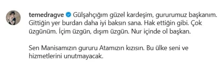Demet Evgar’dan Durbay için anlamlı paylaşım-Bursa Hayat-2