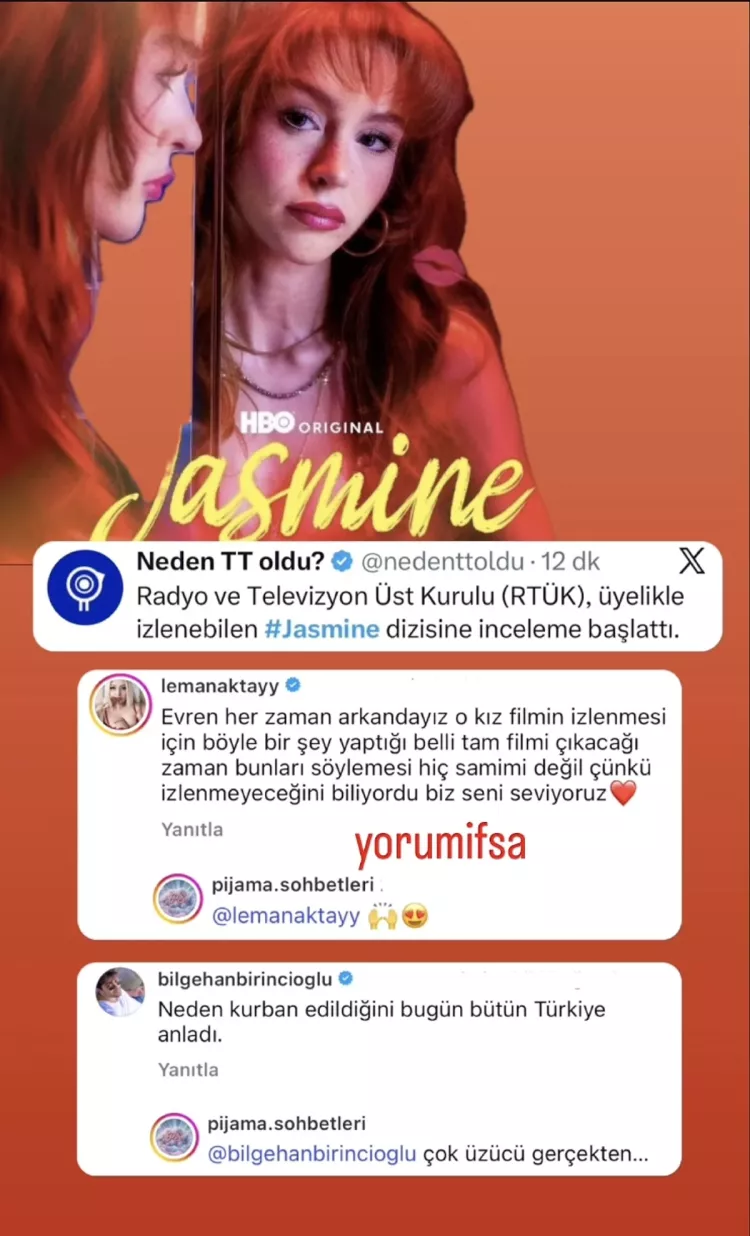 Asena Keskinci’nin “Jasmine” dizisine tepki ve RTÜK incelemesi! Evrim Akın sessiz kalmadı-Bursa Hayat-5