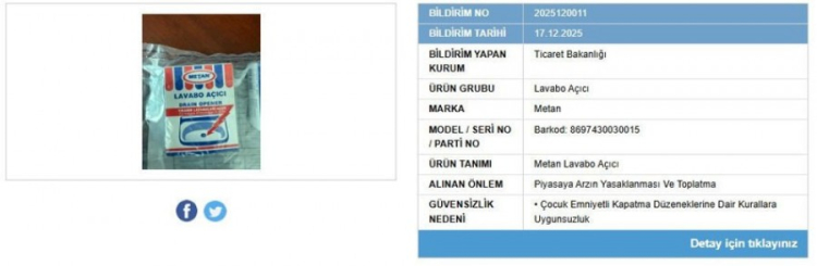 Ticaret Bakanlığı açıkladı: Bir temizlik ürünün satışı yasaklandı!-Bursa Hayat-2