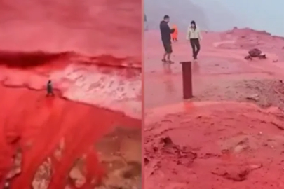 Kırmızı denizin görüntüsü ‘Kıyamet kehaneti’ dedirtti! Sebebi belli oldu