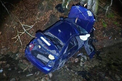 Bursa İnegöl’de korkunç kaza! Taklalar atarak uçuruma yuvarlandı