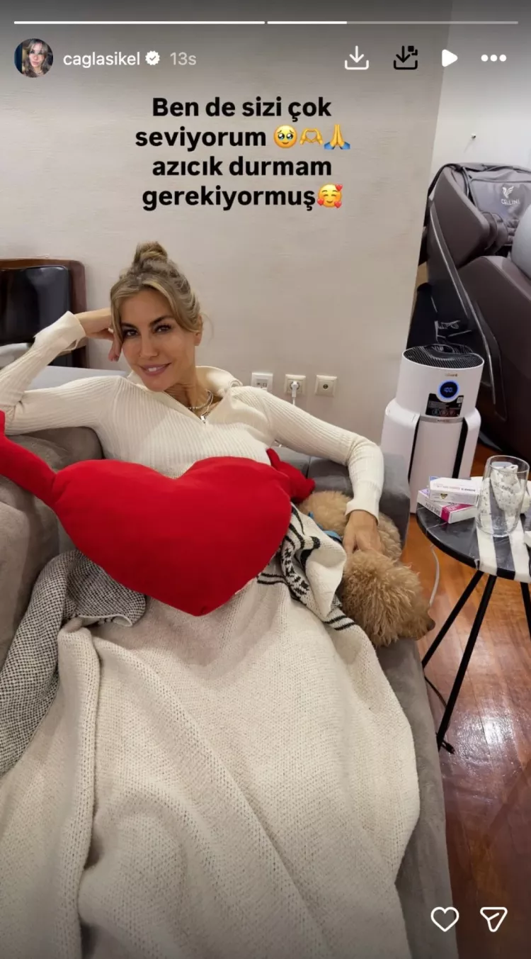 Çağla Şikel evinden mesaj verdi: “Azıcık durmam gerekiyormuş”-Bursa Hayat-2