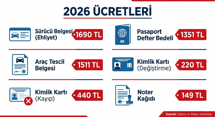 2026 Pasaport ve ehliyet ücretleri belli oldu: İşte yeni zamlı liste-Bursa Hayat Gazetesi-5