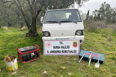 Bursa'da kaçak kazıya suçüstü!