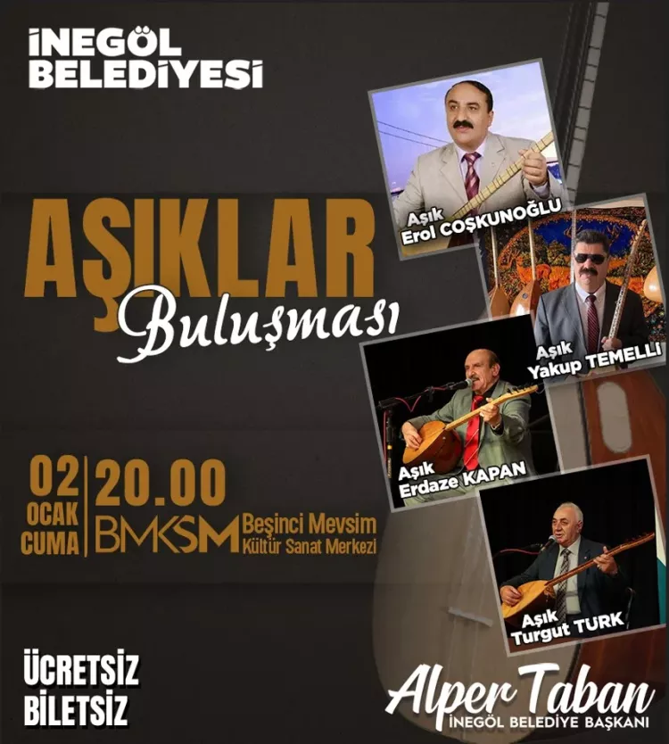 İnegöl’de yeni yılın ilk kültür etkinliği: Aşıklar Buluşması-Bursa Hayat-2