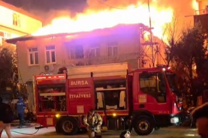 Bursa'da çatıda çıkan yangında facia son anda önlendi