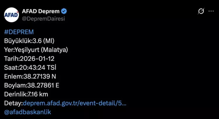 Yeşilyurt’ta 3.6 büyüklüğünde deprem! Şimdilik olumsuz bir ihbar yok-Bursa Hayat-2