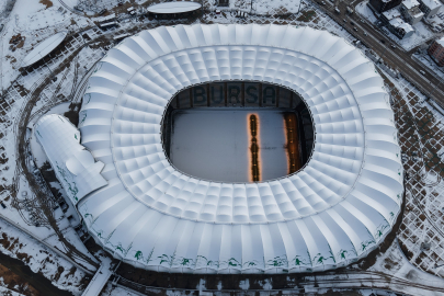 Timsah Arena’da kar şöleni: Havadan görüntülendi!