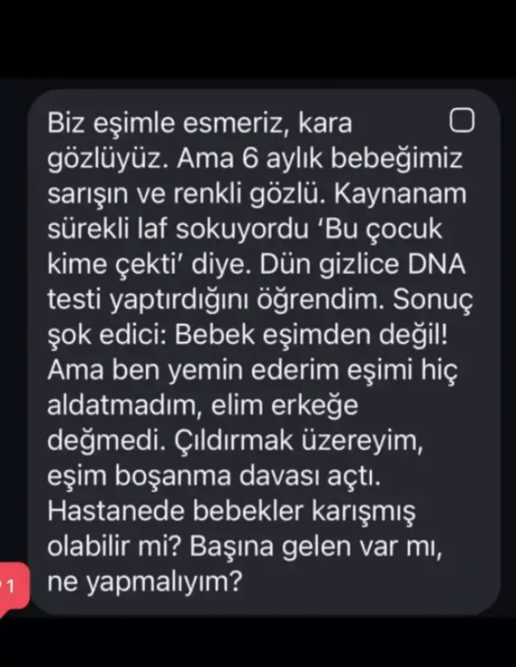 Evli kadının şok paylaşımı! Hastanede bebekler karıştı mı?”-Bursa Hayat-2