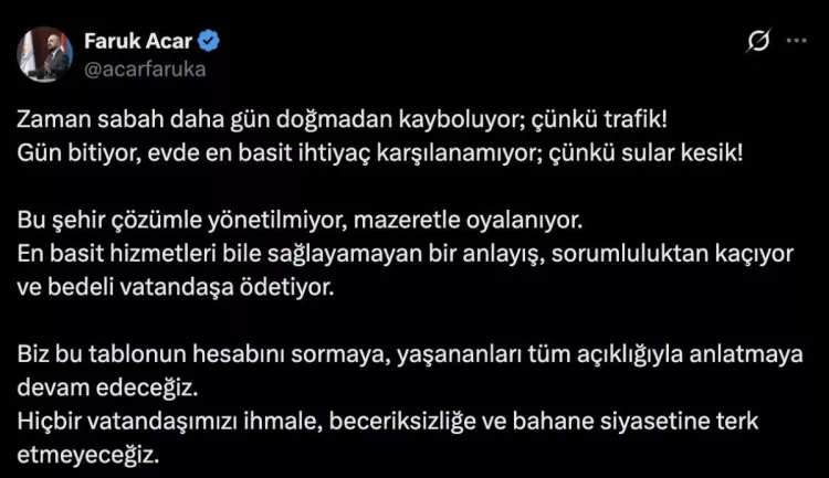 Ankara’da trafik ve su sorunu büyüyor: AK Parti’den tepki!-Bursa Hayat-2